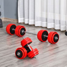 Load image into Gallery viewer, Adjustable Dumbbell Set, 66lbs Convertible to Barbell Weight Set for Home Gym Women and Men Weight Lifting Training