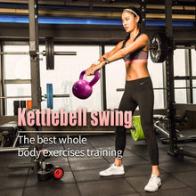 Load image into Gallery viewer, 10lbs Kettlebell Set, Strength Training Kettlebells Weight Set For Women, Vinyl Coated Kettle Bell For Home Gym Workout Weight Lifting Equipment, Comfortable Grip Wide Handle Weights