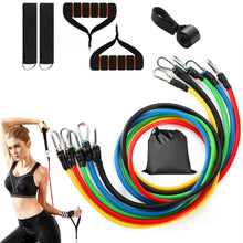 Load image into Gallery viewer, 11Pcs Resistance Bands Set Fitness Workout Tubes Exercise Tube Bands
