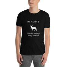Load image into Gallery viewer, in Rehab deer (white print) Short-Sleeve Unisex T-Shirt by Knotted Physio