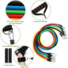 Load image into Gallery viewer, 11Pcs Resistance Bands Set Fitness Workout Tubes Exercise Tube Bands
