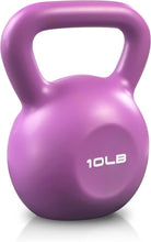 Load image into Gallery viewer, 10lbs Kettlebell Set, Strength Training Kettlebells Weight Set For Women, Vinyl Coated Kettle Bell For Home Gym Workout Weight Lifting Equipment, Comfortable Grip Wide Handle Weights

