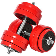 Load image into Gallery viewer, Adjustable Dumbbell Set, 66lbs Convertible to Barbell Weight Set for Home Gym Women and Men Weight Lifting Training
