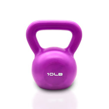 Load image into Gallery viewer, 10lbs Kettlebell Set, Strength Training Kettlebells Weight Set For Women, Vinyl Coated Kettle Bell For Home Gym Workout Weight Lifting Equipment, Comfortable Grip Wide Handle Weights

