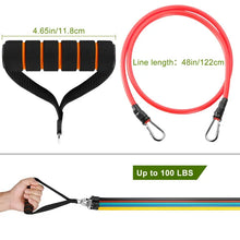 Load image into Gallery viewer, 11Pcs Resistance Bands Set Fitness Workout Tubes Exercise Tube Bands

