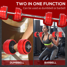 Load image into Gallery viewer, Adjustable Dumbbell Set, 66lbs Convertible to Barbell Weight Set for Home Gym Women and Men Weight Lifting Training
