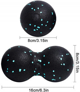 16*8CM EPP Fitness Ball Double Lacrosse Massage Ball: Knotted Physio